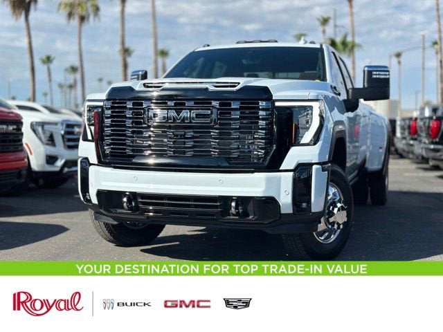 Glacier White Tricoat 2026 GMC Sierra 3500HD Denali Ultimate Crew Cab LB DRW 4WD Pickup Truck Four-Wheel Drive Automatic