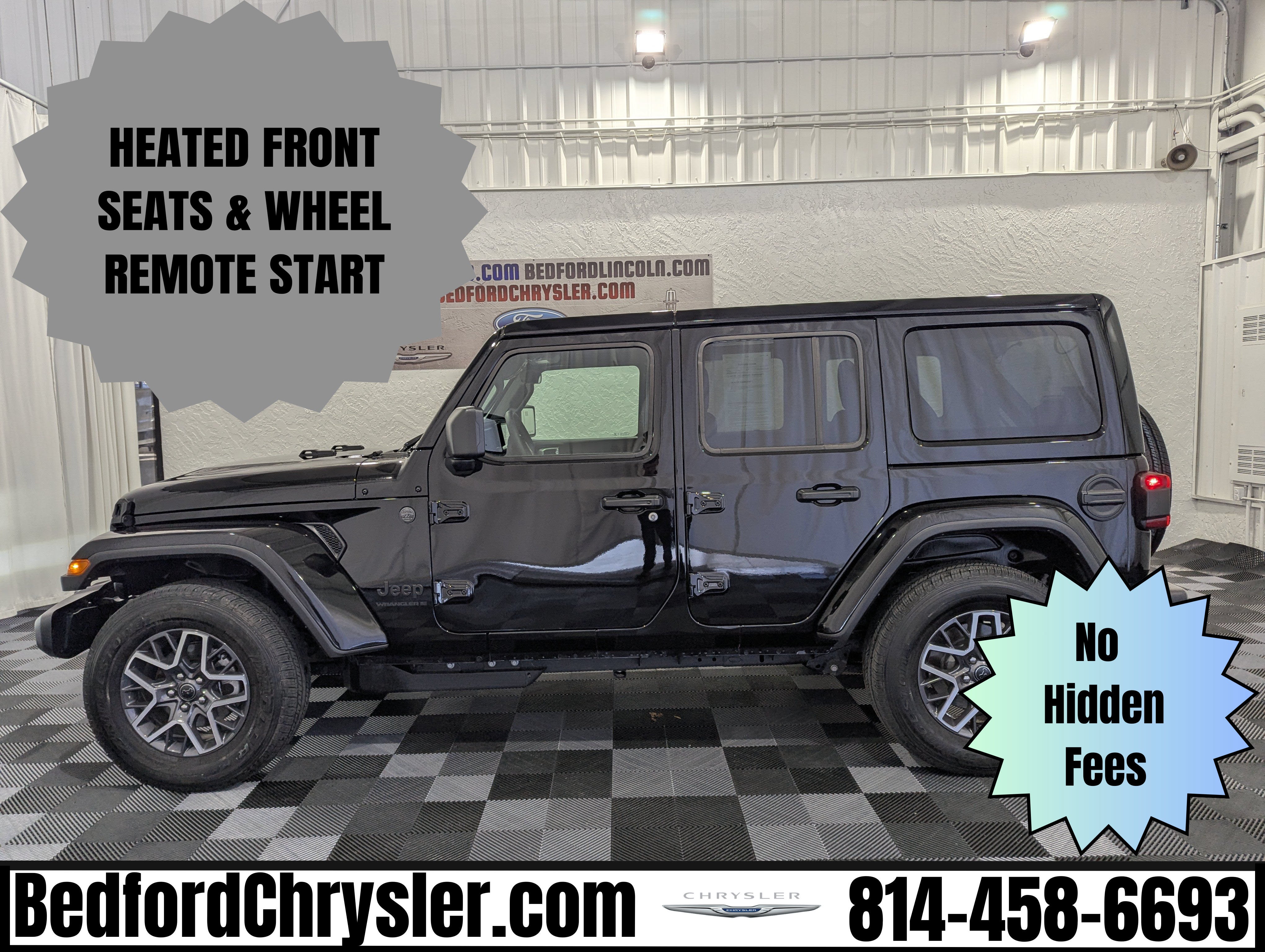 Black Clearcoat 2026 Jeep Wrangler SUV / Crossover Four-Wheel Drive Automatic