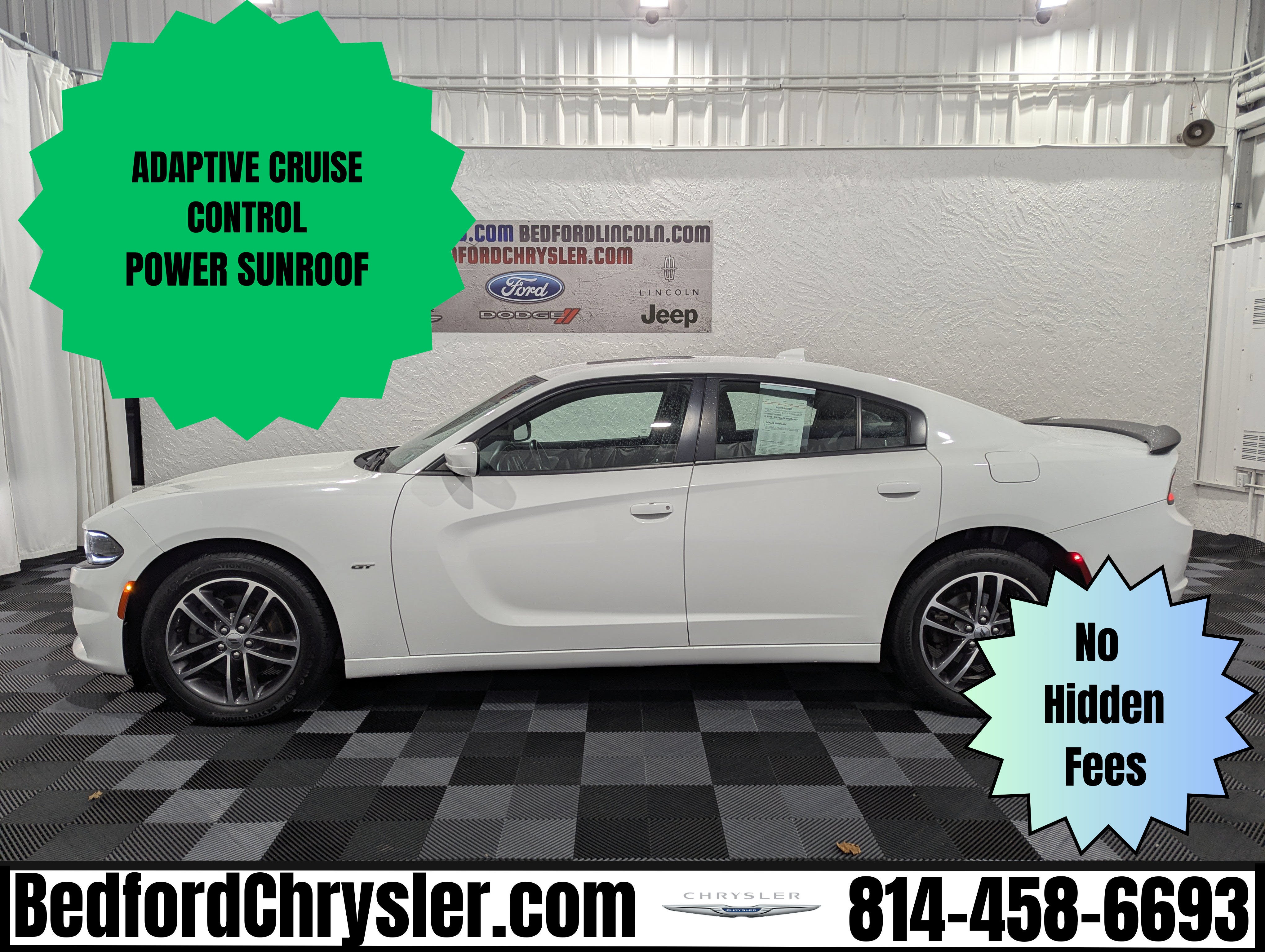 White Knuckle Clearcoat 2018 Dodge Charger Sedan All-Wheel Drive Automatic