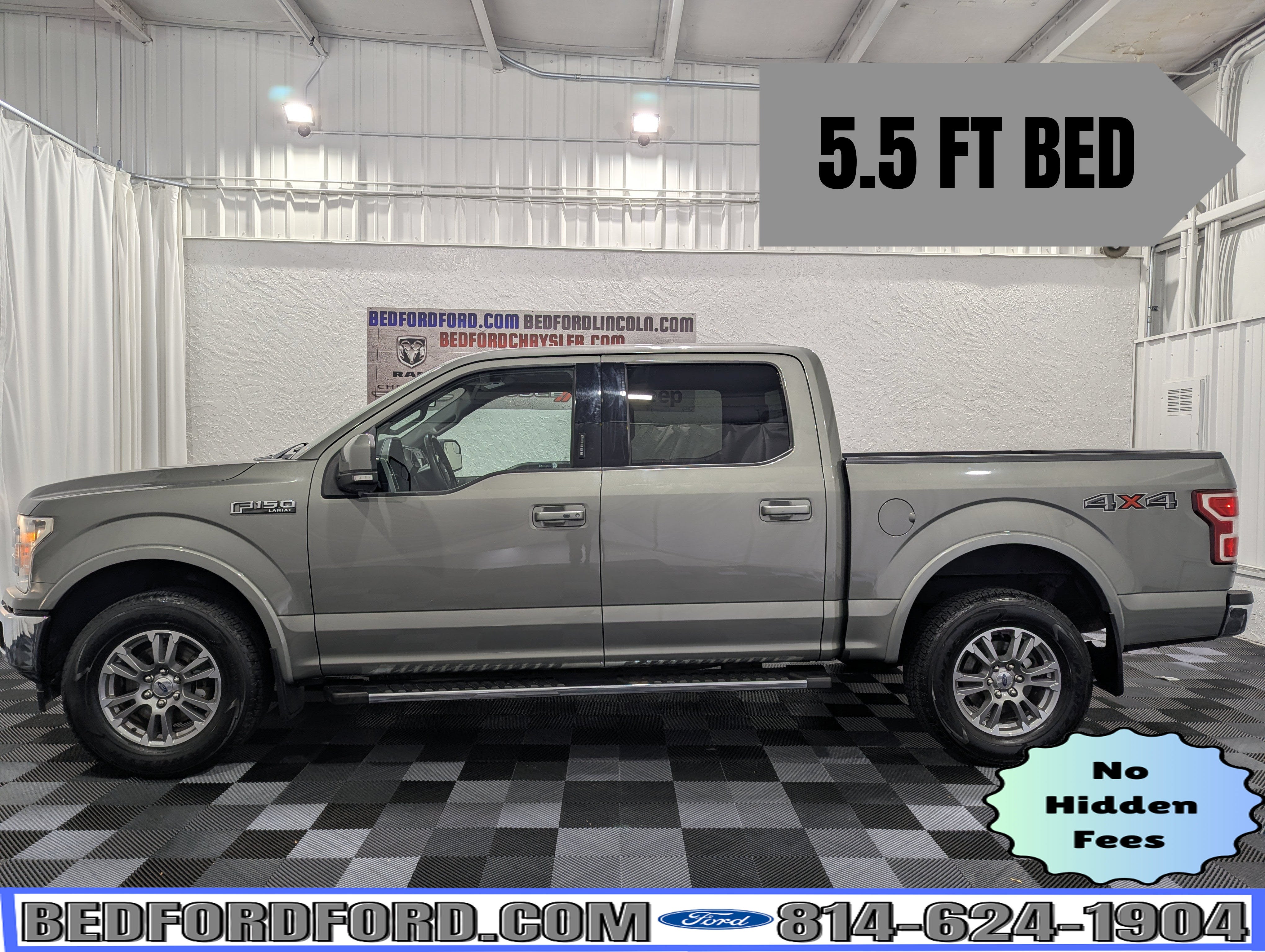 Silver Spruce 2019 Ford F-150 Pickup Truck Four-Wheel Drive 10-Speed Automatic