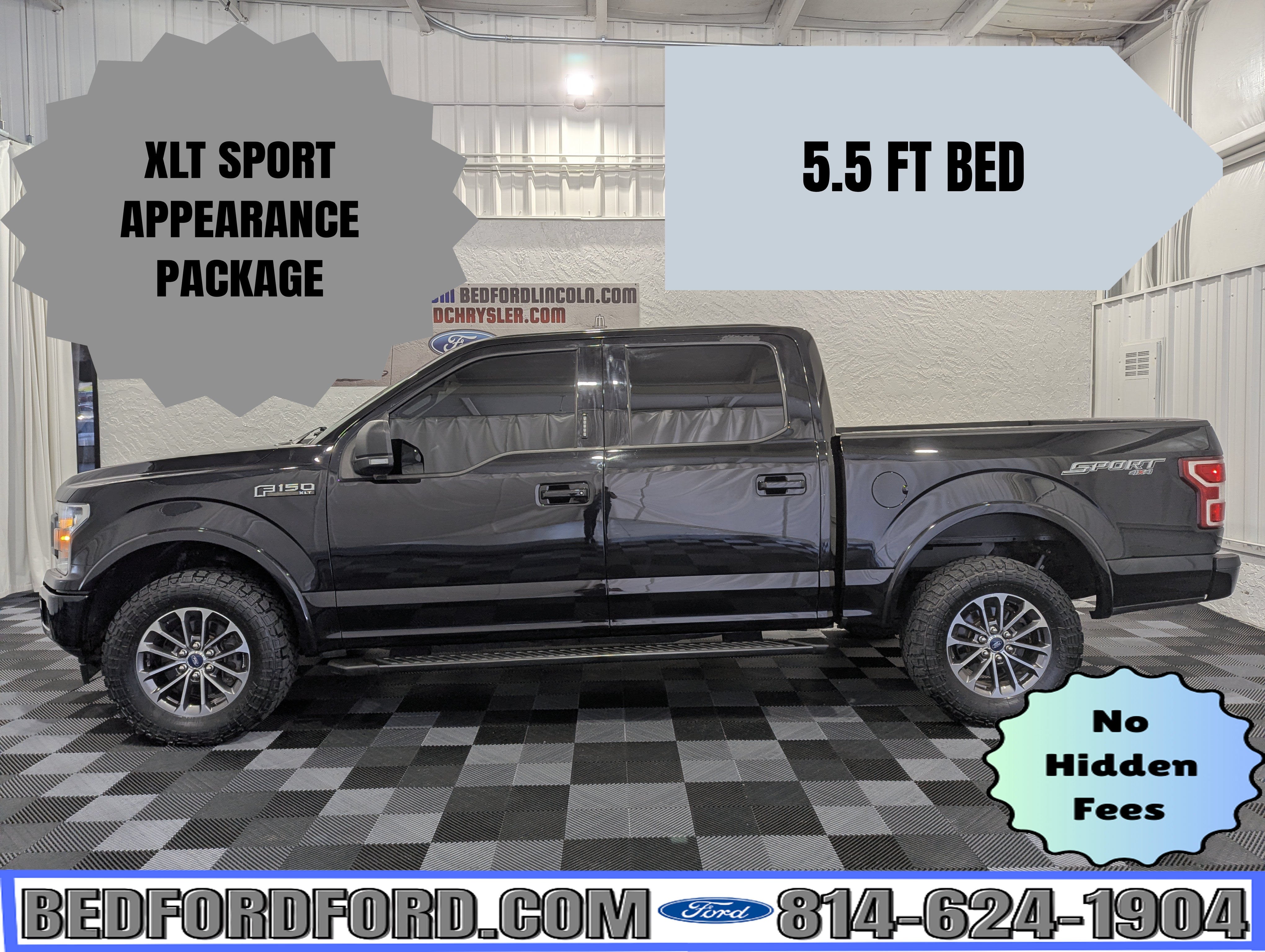 Agate Black 2019 Ford F-150 Pickup Truck Four-Wheel Drive 10-Speed Automatic