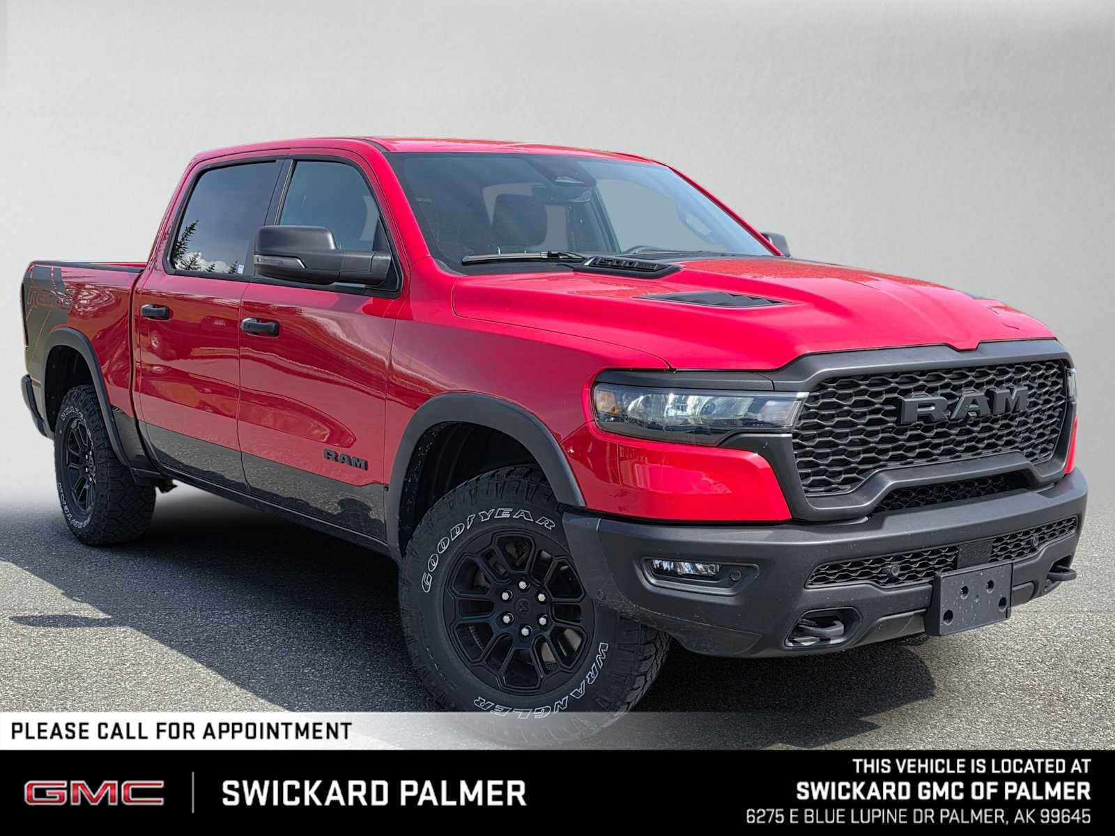Flame Red Clear 2025 RAM 1500 Pickup Truck Four-Wheel Drive Automatic