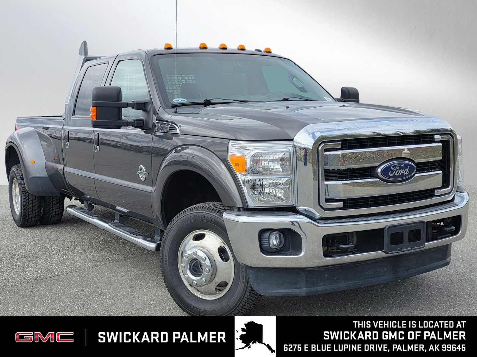 Gray (Magnetic) 2015 Ford F-350 Super Duty Lariat Crew Cab LB DRW 4WD Pickup Truck Four-Wheel Drive Automatic