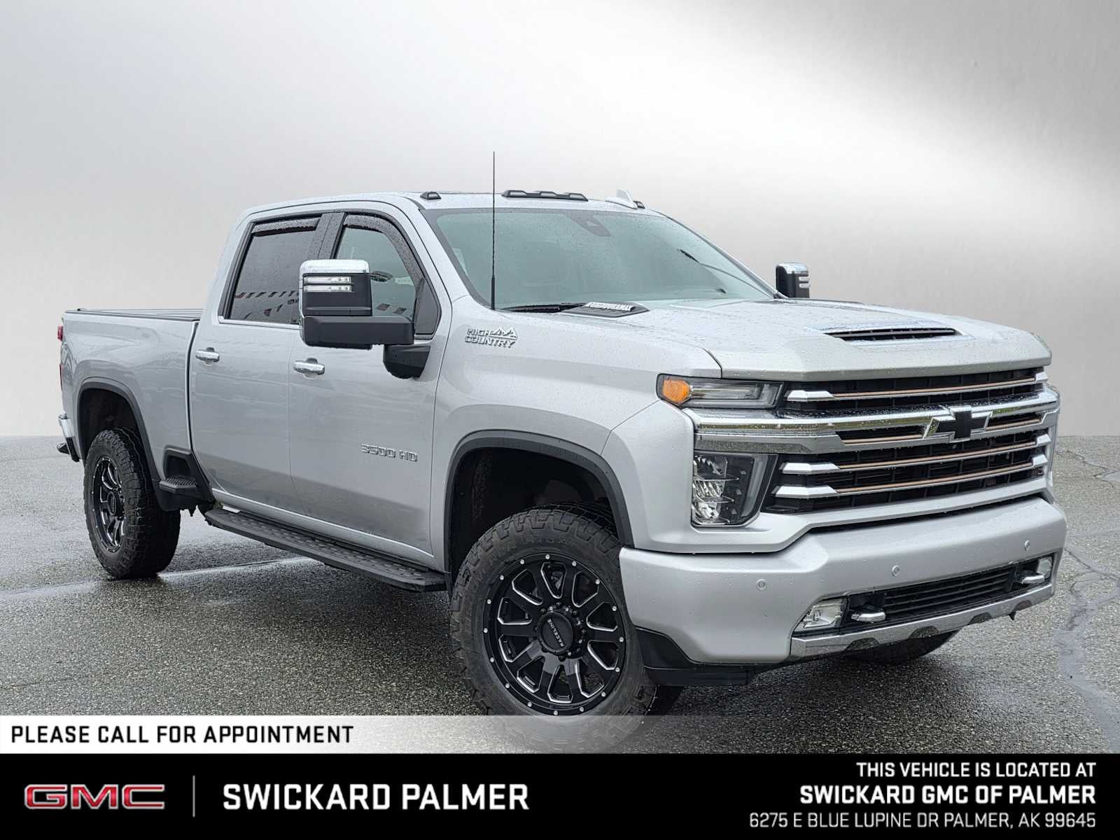 Silver Ice Metallic 2020 Chevrolet Silverado 3500HD High Country Crew Cab 4WD Pickup Truck Four-Wheel Drive Automatic