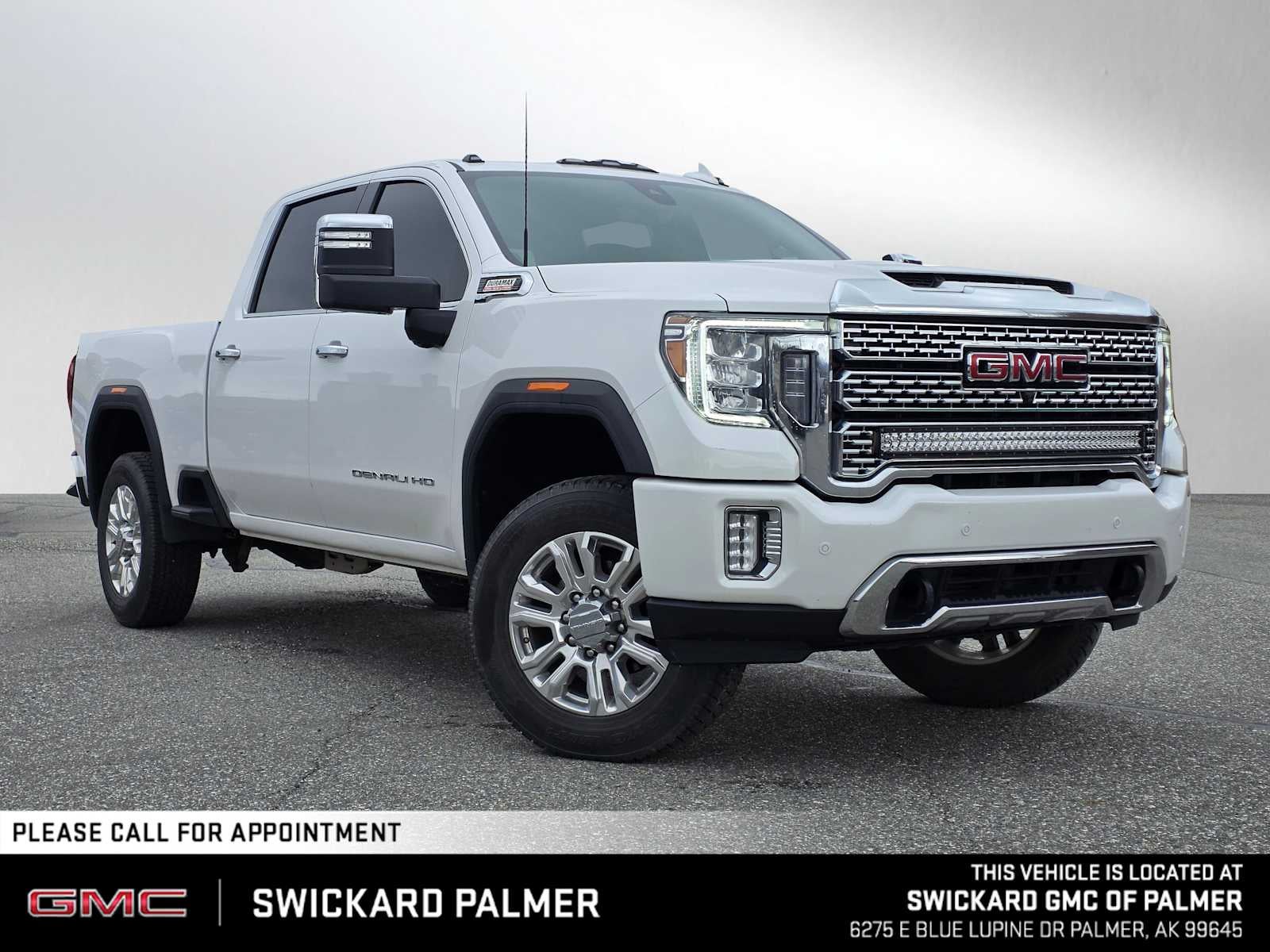 White Frost Tricoat 2023 GMC Sierra 2500HD Pickup Truck Four-Wheel Drive Automatic