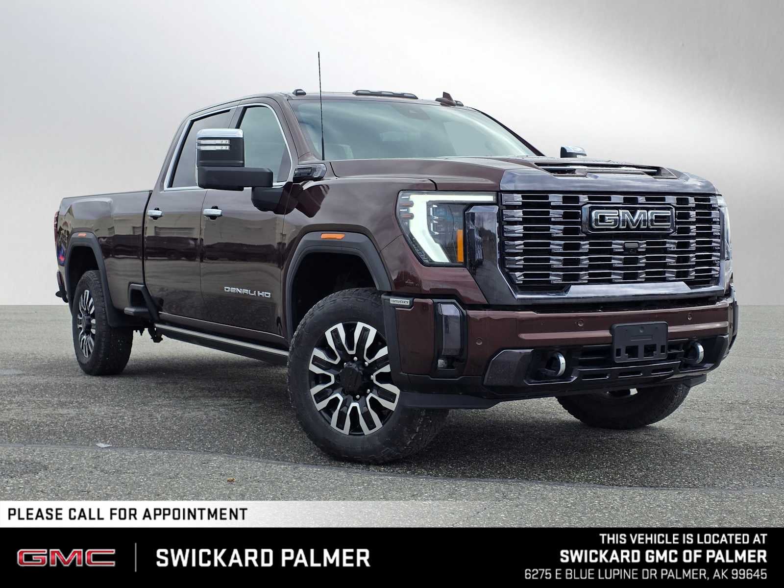 Redwood Metallic 2024 GMC Sierra 3500HD Denali Ultimate Crew Cab 4WD Pickup Truck Four-Wheel Drive Automatic