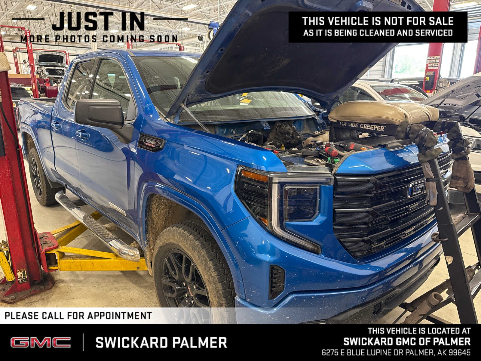 Dynamic Blue Metallic 2022 GMC Sierra 1500 Pickup Truck Four-Wheel Drive Automatic