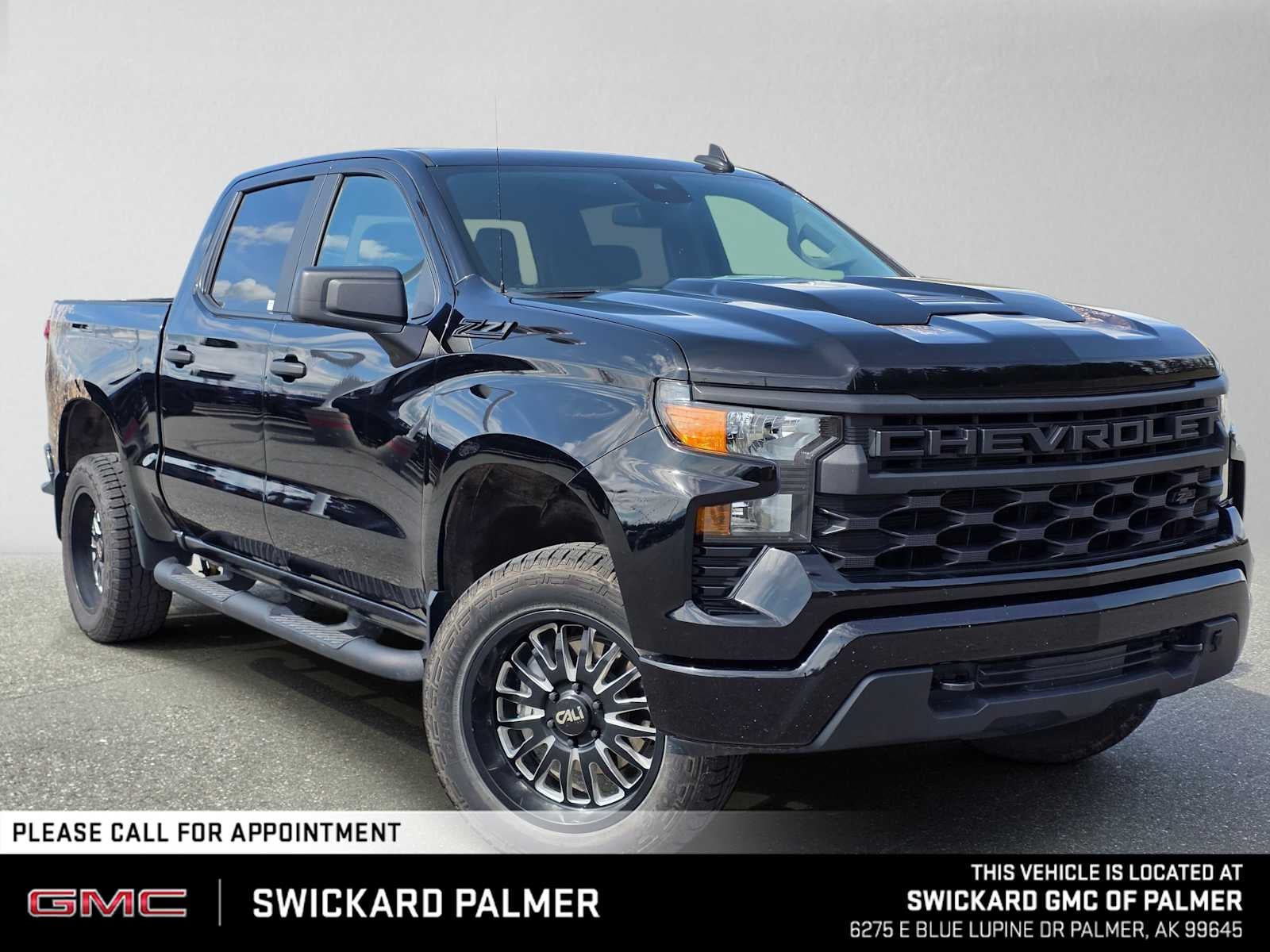 Black 2025 Chevrolet Silverado 1500 Pickup Truck Four-Wheel Drive Automatic