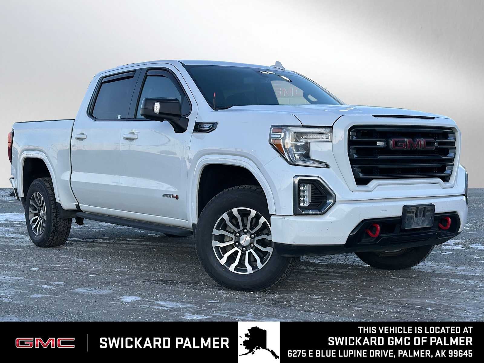 Summit White 2021 GMC Sierra 1500 AT4 Crew Cab 4WD Pickup Truck Four-Wheel Drive Automatic