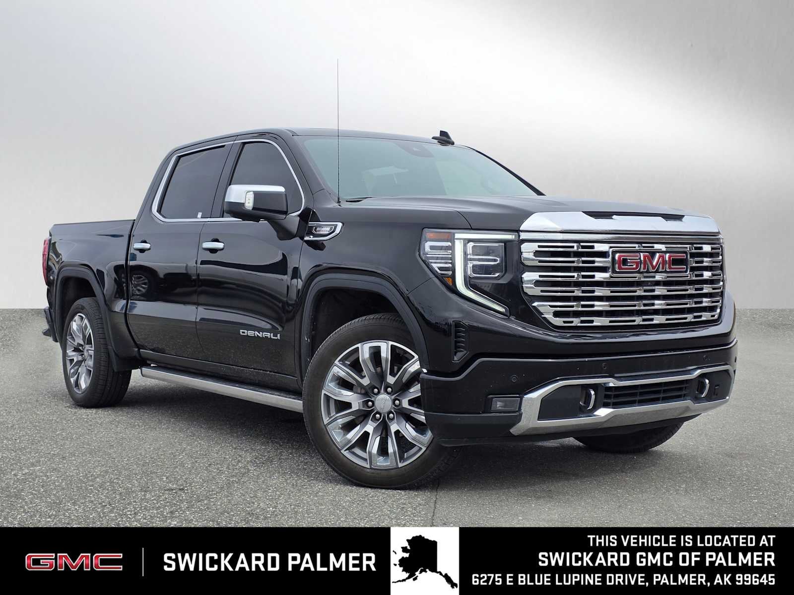 Onyx Black 2023 GMC Sierra 1500 Denali Crew Cab 4WD Pickup Truck Four-Wheel Drive Automatic