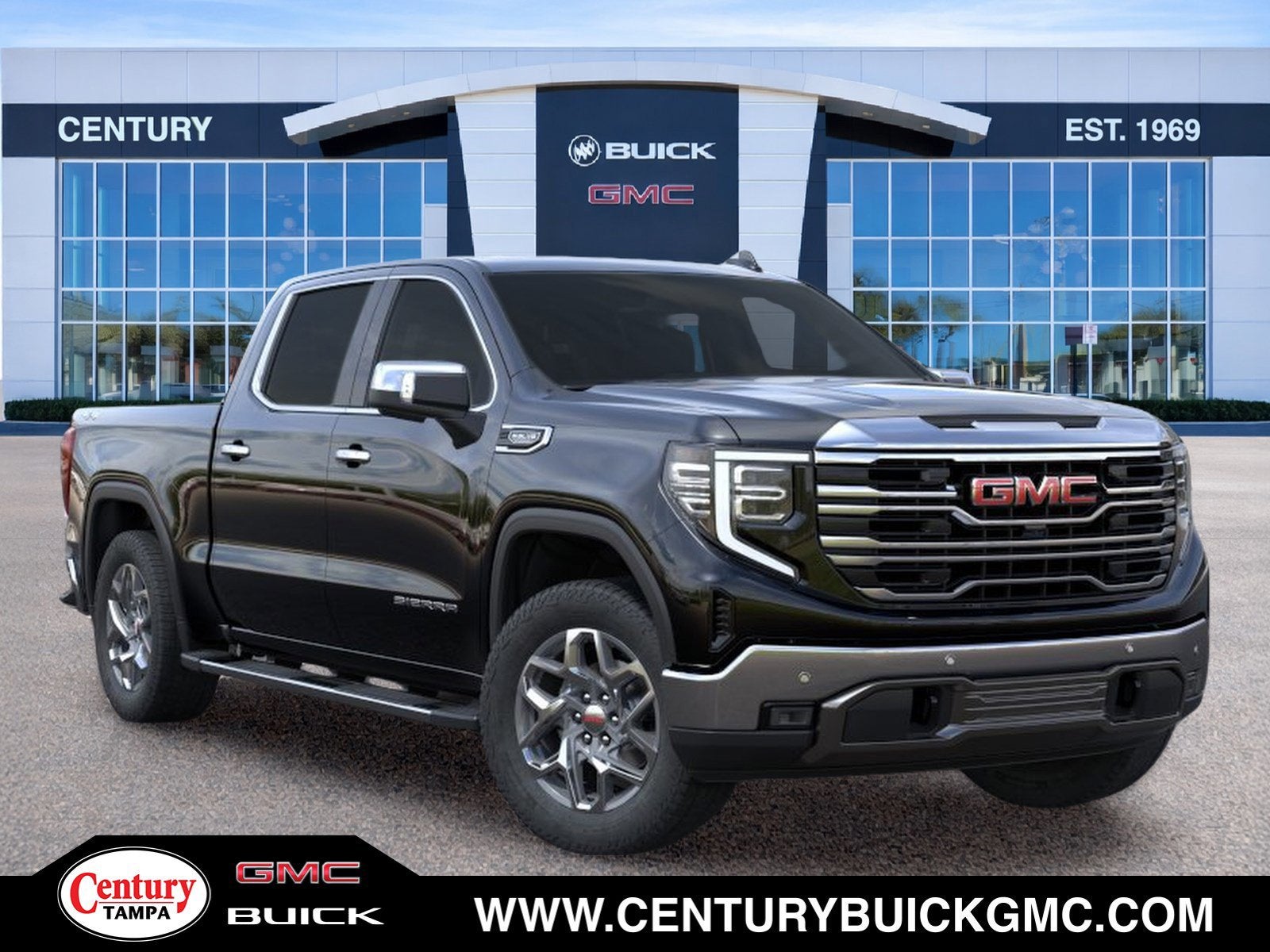 Onyx Black 2026 GMC Sierra 1500 SLT Crew Cab 4WD Pickup Truck Four-Wheel Drive Automatic