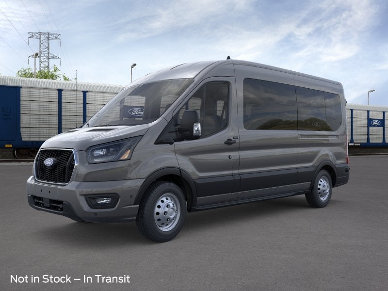 Carbonized Gray Metallic 2026 Ford Transit Passenger 350 XLT Medium Roof LB AWD Van All-Wheel Drive 