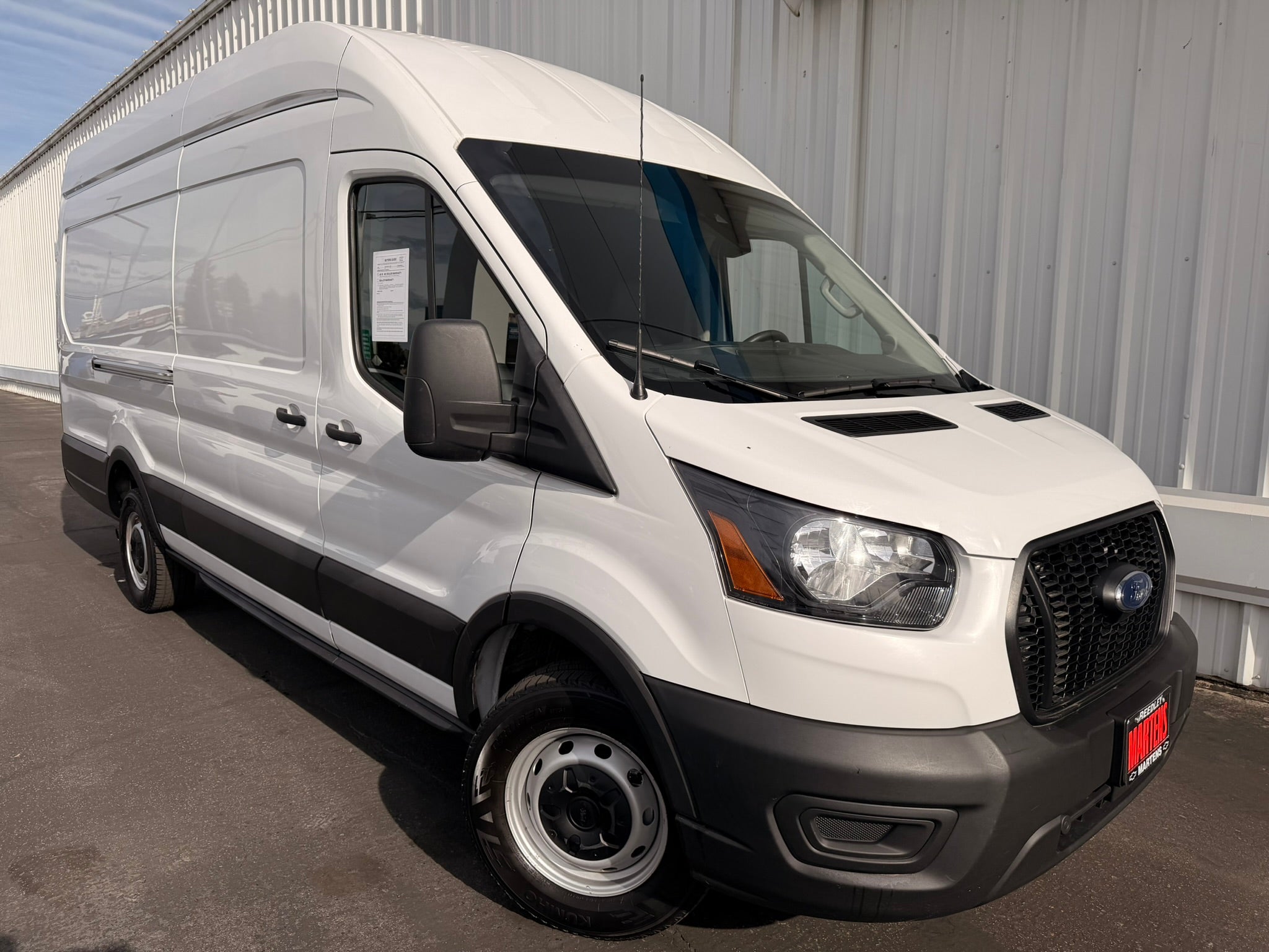 White 2023 Ford Transit Cargo 250 High Roof Extended LB RWD Van Rear-Wheel Drive Automatic