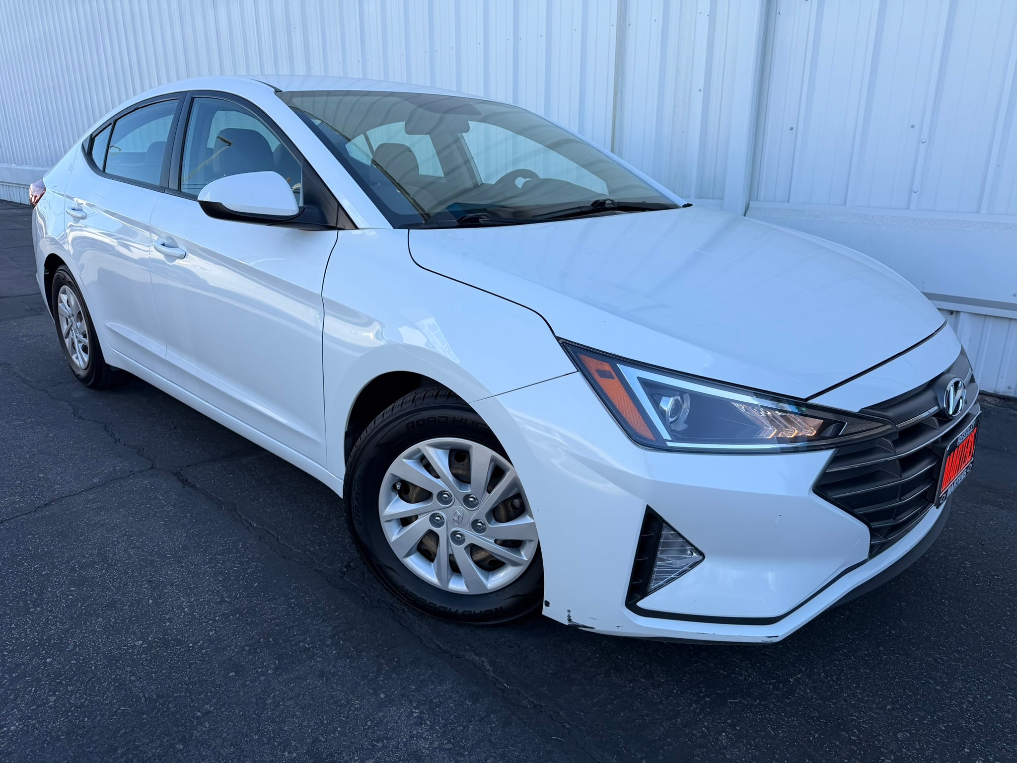 White 2019 Hyundai Elantra Sedan Front-Wheel Drive 