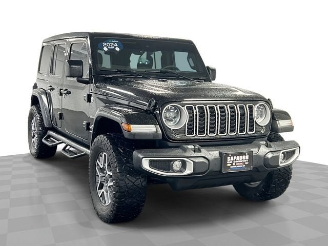Black 2024 Jeep Wrangler Sahara 4-Door 4WD SUV / Crossover Four-Wheel Drive Automatic