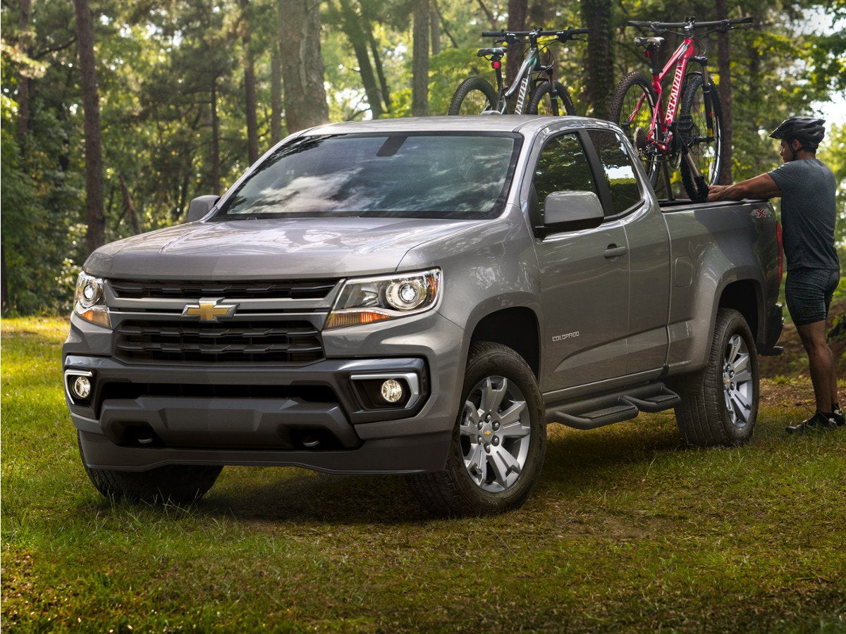Gray (Satin Steel Metallic) 2021 Chevrolet Colorado Pickup Truck Four-Wheel Drive Automatic