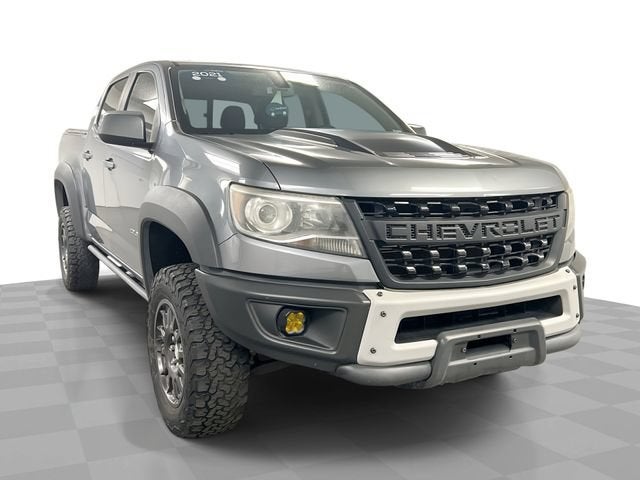 Gray (Satin Steel Metallic) 2021 Chevrolet Colorado Pickup Truck Four-Wheel Drive Automatic