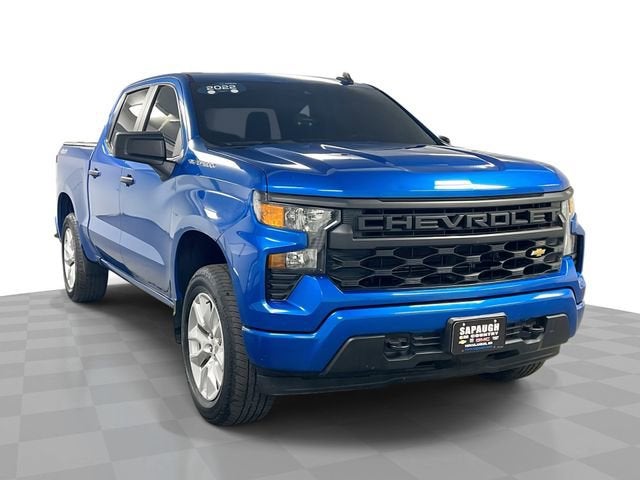 Glacier Blue Metallic 2022 Chevrolet Silverado 1500 Pickup Truck Four-Wheel Drive Automatic