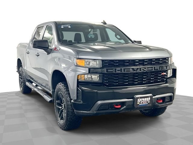 Gray (Satin Steel Metallic) 2021 Chevrolet Silverado 1500 Pickup Truck Four-Wheel Drive Automatic