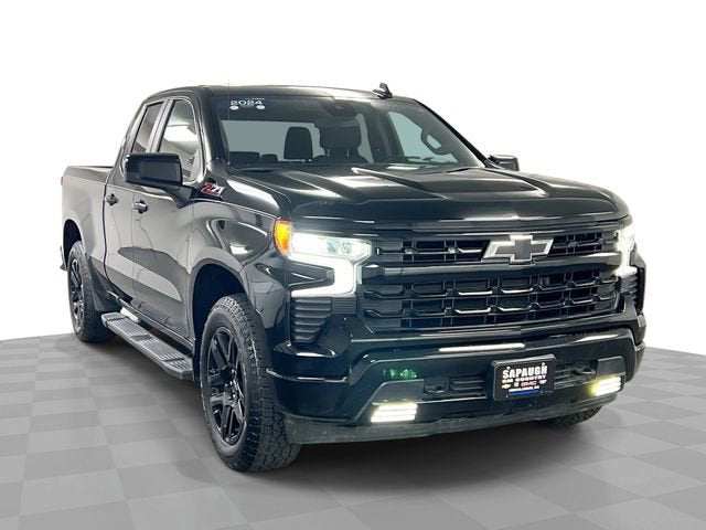 Black 2024 Chevrolet Silverado 1500 Pickup Truck Four-Wheel Drive Automatic