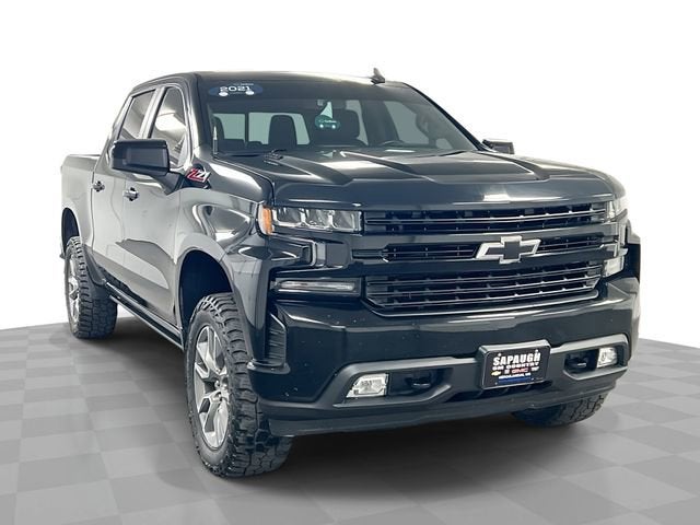 Black 2021 Chevrolet Silverado 1500 Pickup Truck Four-Wheel Drive Automatic