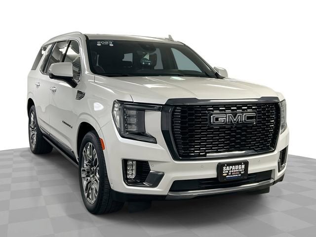 White Frost Tricoat 2023 GMC Yukon SUV / Crossover Four-Wheel Drive Automatic