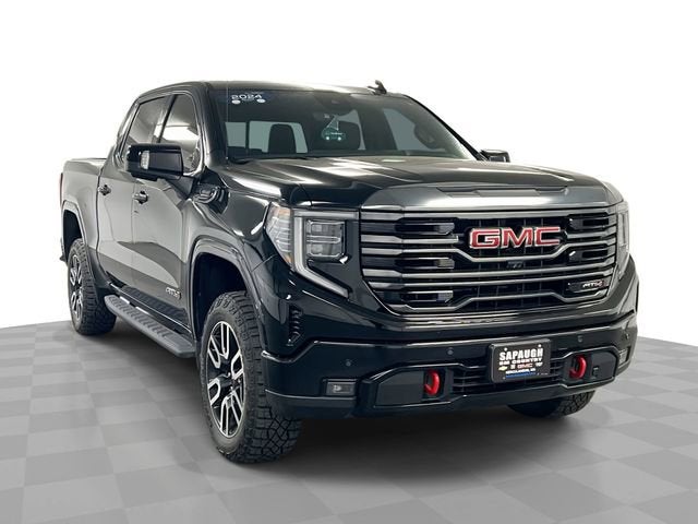 Onyx Black 2024 GMC Sierra 1500 AT4 Crew Cab 4WD Pickup Truck Four-Wheel Drive Automatic