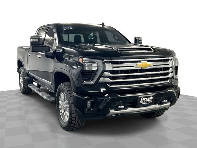Black 2024 Chevrolet Silverado 2500HD High Country Crew Cab 4WD Pickup Truck Four-Wheel Drive Automatic