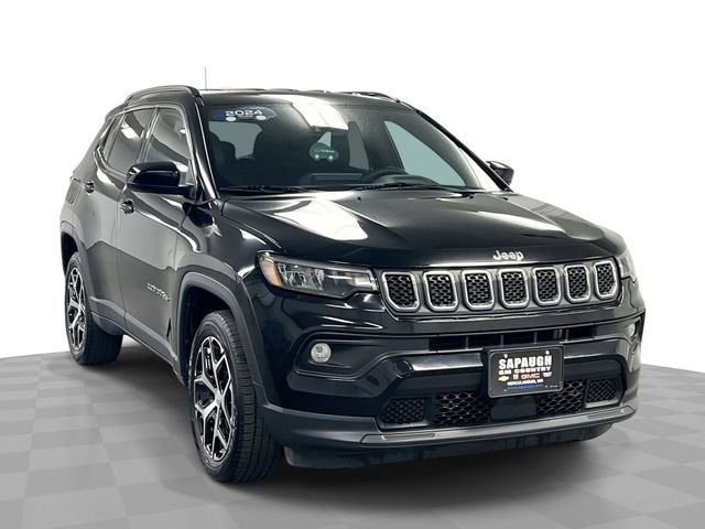 Black 2024 Jeep Compass Latitude 4WD SUV / Crossover Four-Wheel Drive Automatic