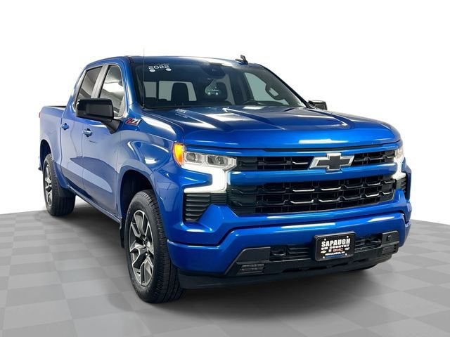 Glacier Blue Metallic 2022 Chevrolet Silverado 1500 Pickup Truck Four-Wheel Drive Automatic