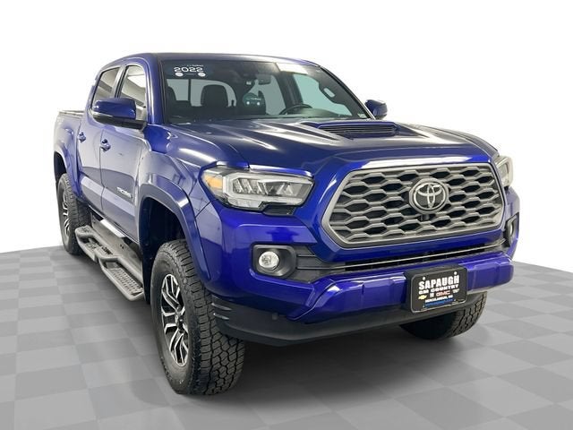 Blue 2022 Toyota Tacoma Pickup Truck Four-Wheel Drive Automatic