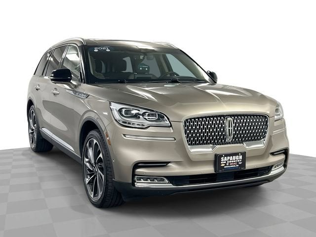 Brown (Beige) 2021 Lincoln Aviator Reserve AWD SUV / Crossover All-Wheel Drive Automatic