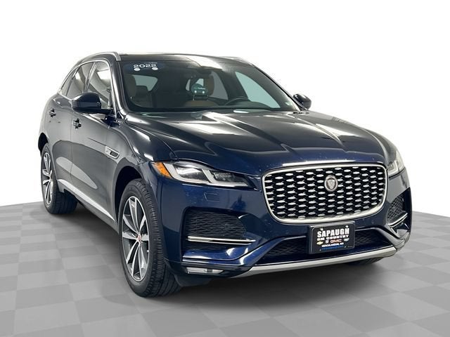 Blue 2022 Jaguar F-PACE SUV / Crossover All-Wheel Drive Automatic