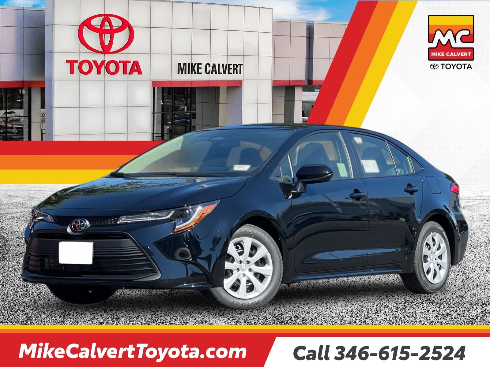 Midnight Black Metallic 2026 Toyota Corolla Sedan Front-Wheel Drive Continuously Variable Transmission