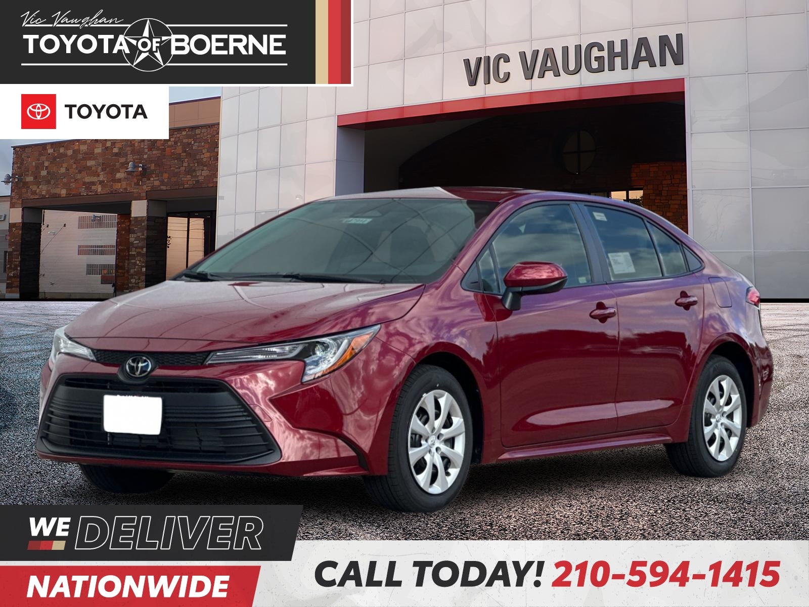Red (Ruby Flare Pearl) 2026 Toyota Corolla Sedan Front-Wheel Drive Continuously Variable Transmission