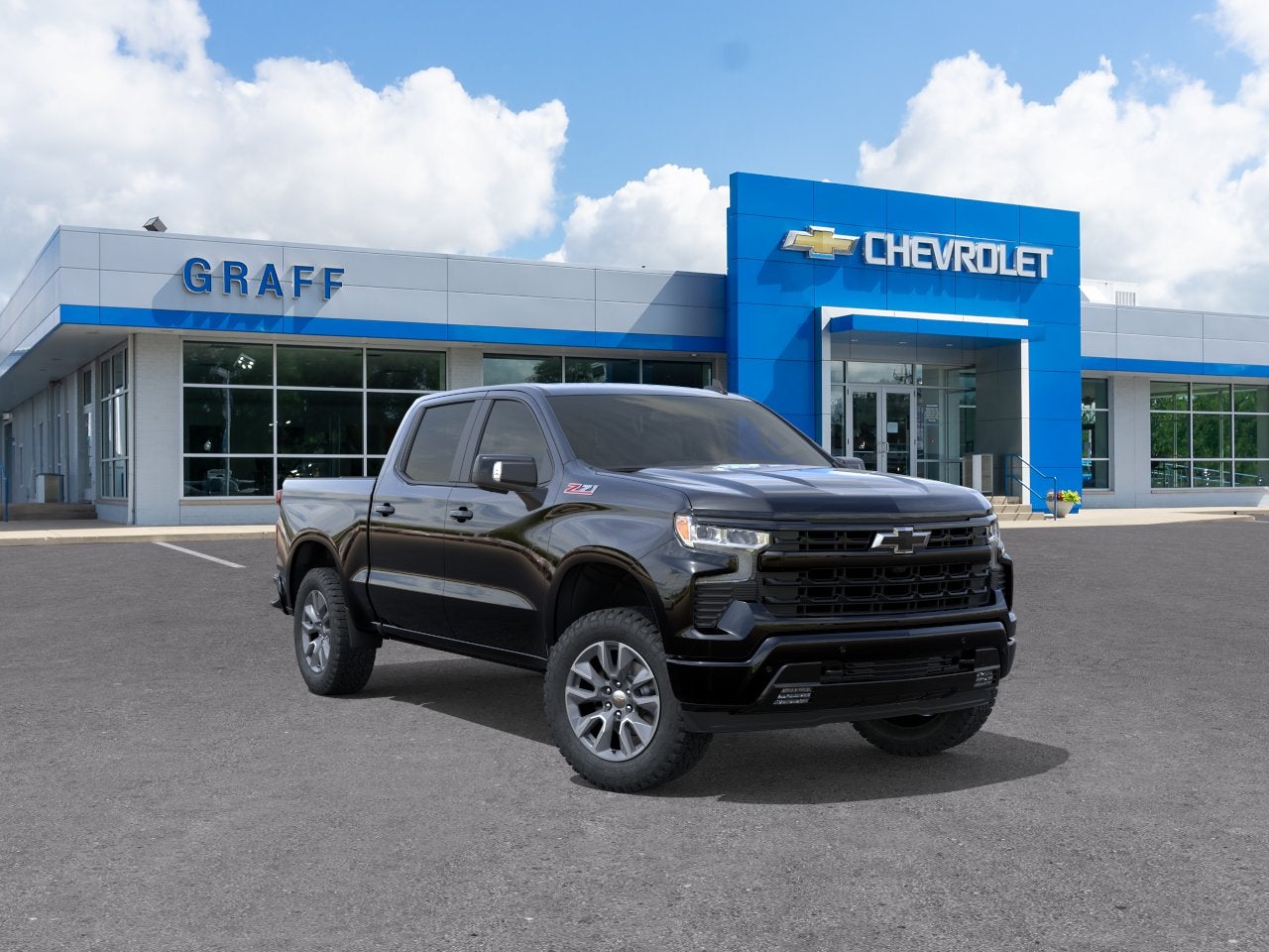 Black 2026 Chevrolet Silverado 1500 Pickup Truck Four-Wheel Drive Automatic