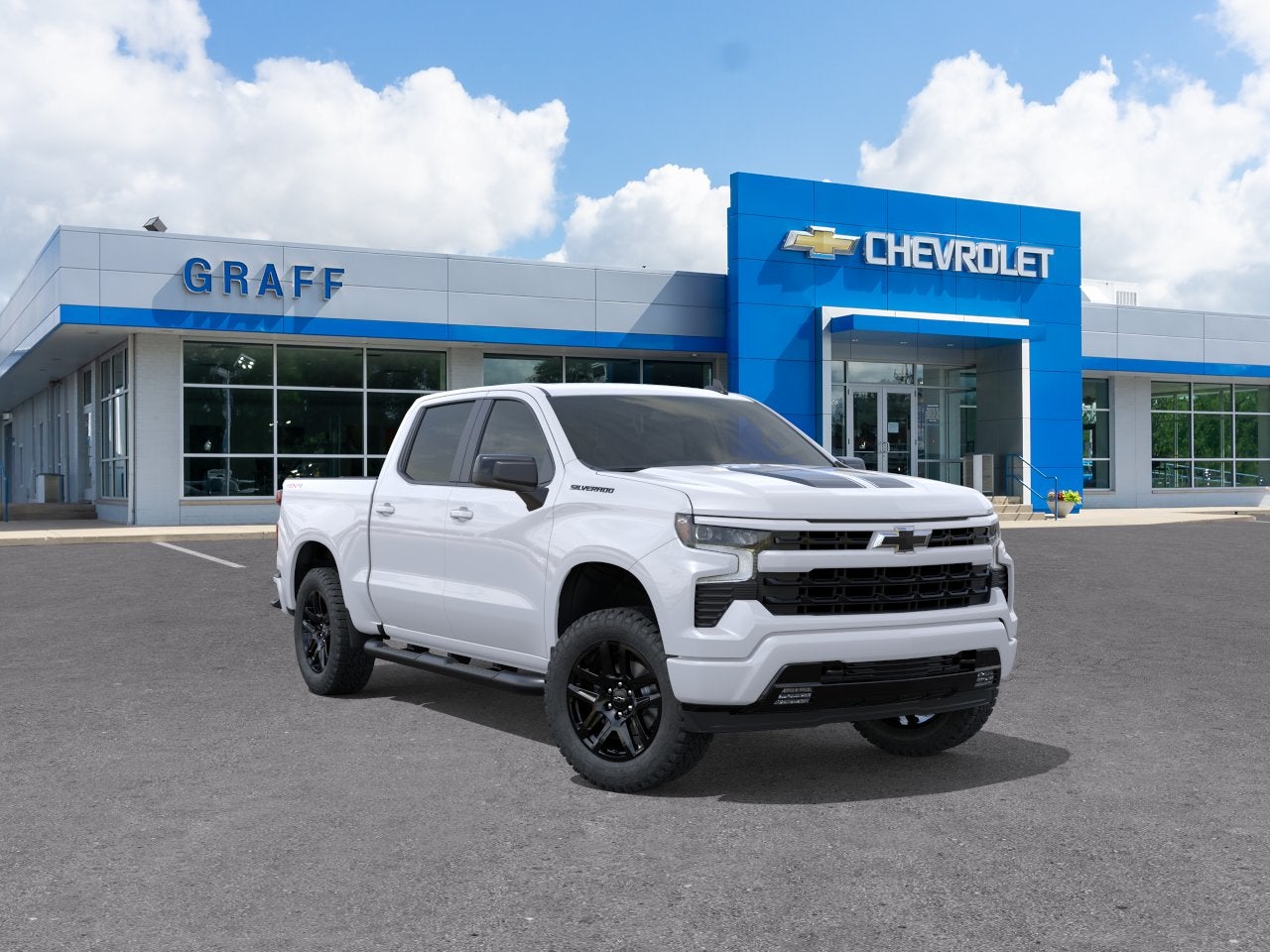 Summit White 2026 Chevrolet Silverado 1500 Pickup Truck Four-Wheel Drive Automatic