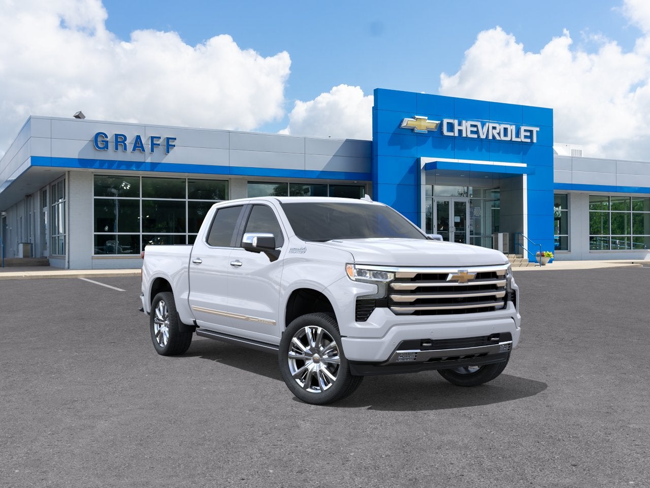 Polar White Tricoat 2026 Chevrolet Silverado 1500 Pickup Truck Four-Wheel Drive Automatic