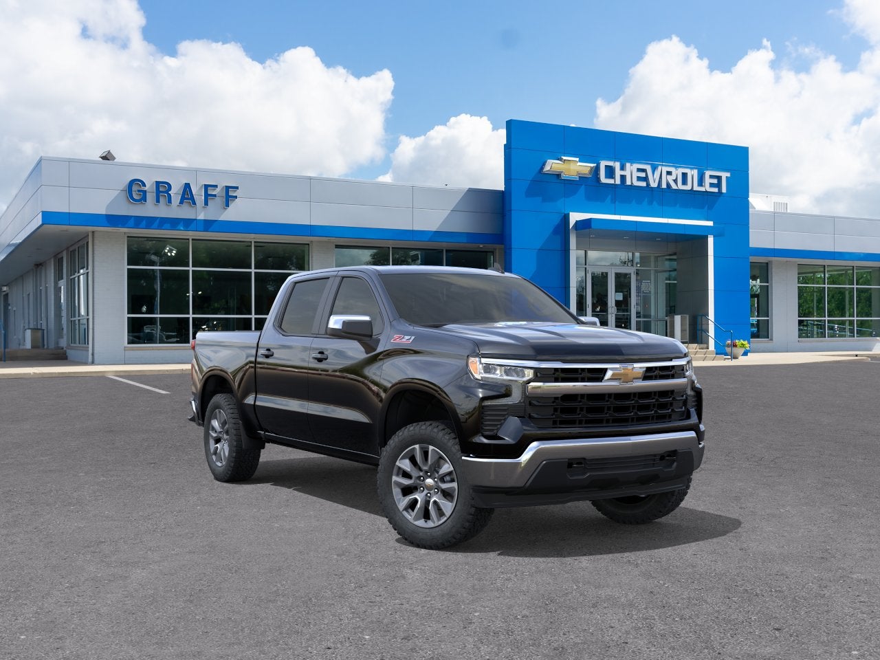 Black 2026 Chevrolet Silverado 1500 Pickup Truck Four-Wheel Drive Automatic