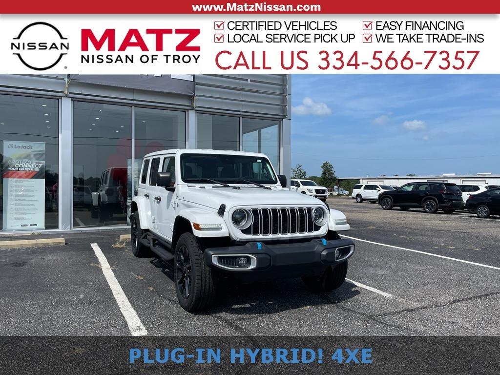 Bright White Clearcoat 2024 Jeep Wrangler 4xe SUV / Crossover Four-Wheel Drive 8-Speed Automatic