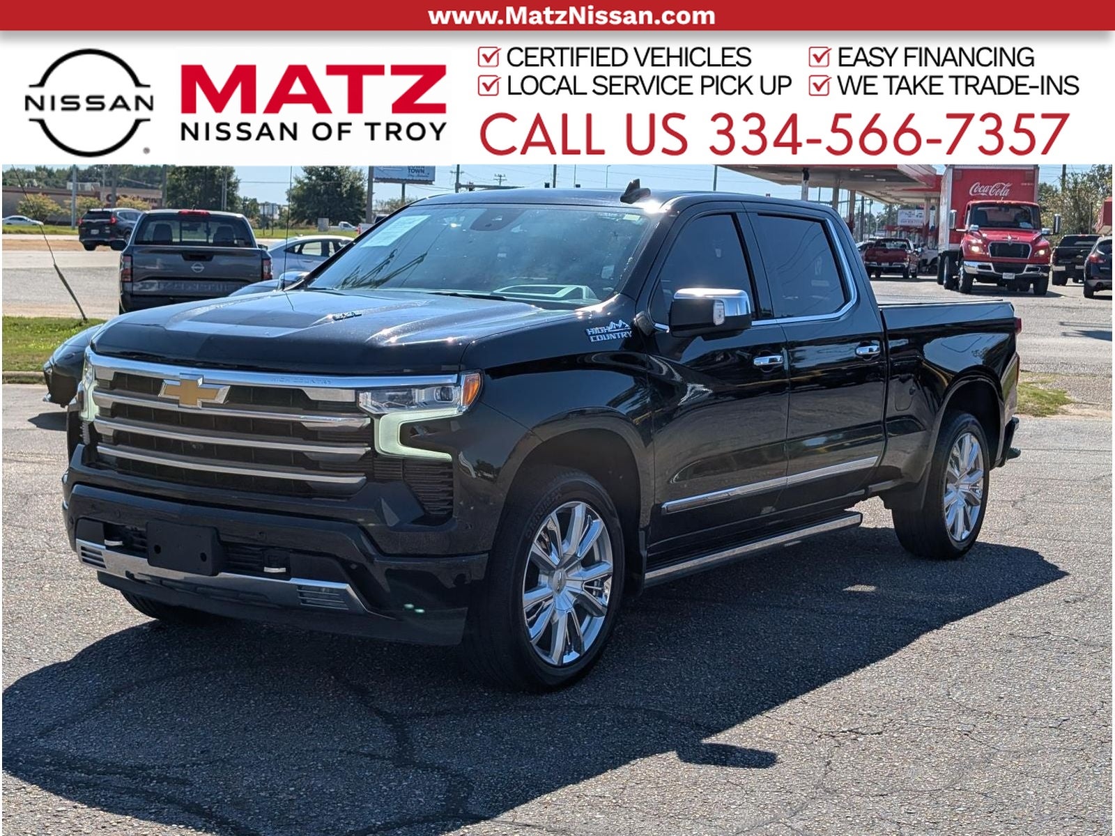 Black 2022 Chevrolet Silverado 1500 Pickup Truck Four-Wheel Drive Automatic
