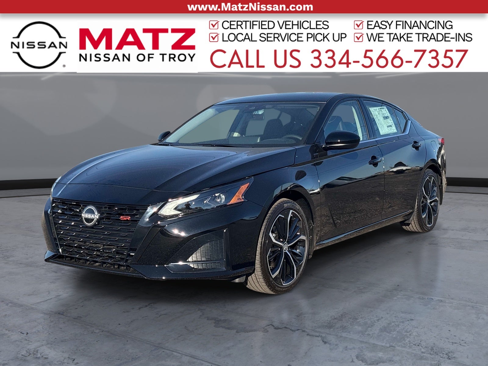Super Black 2026 Nissan Altima Sedan Front-Wheel Drive Continuously Variable Transmission