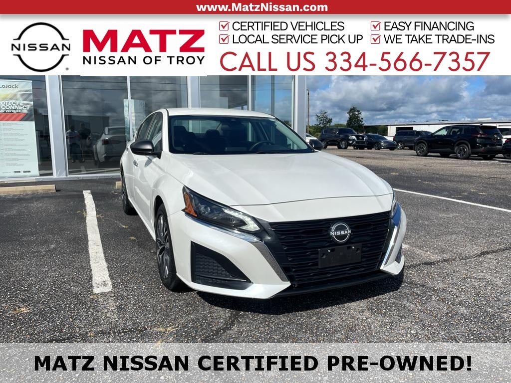 Pearl White Tricoat 2024 Nissan Altima Sedan Front-Wheel Drive Continuously Variable Transmission