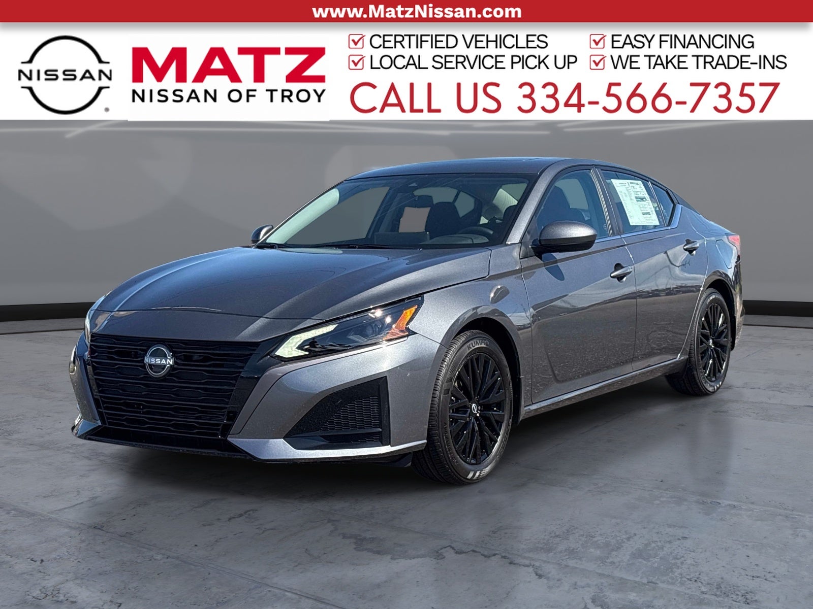 Gray (Gun Metallic) 2026 Nissan Altima Sedan Front-Wheel Drive Continuously Variable Transmission