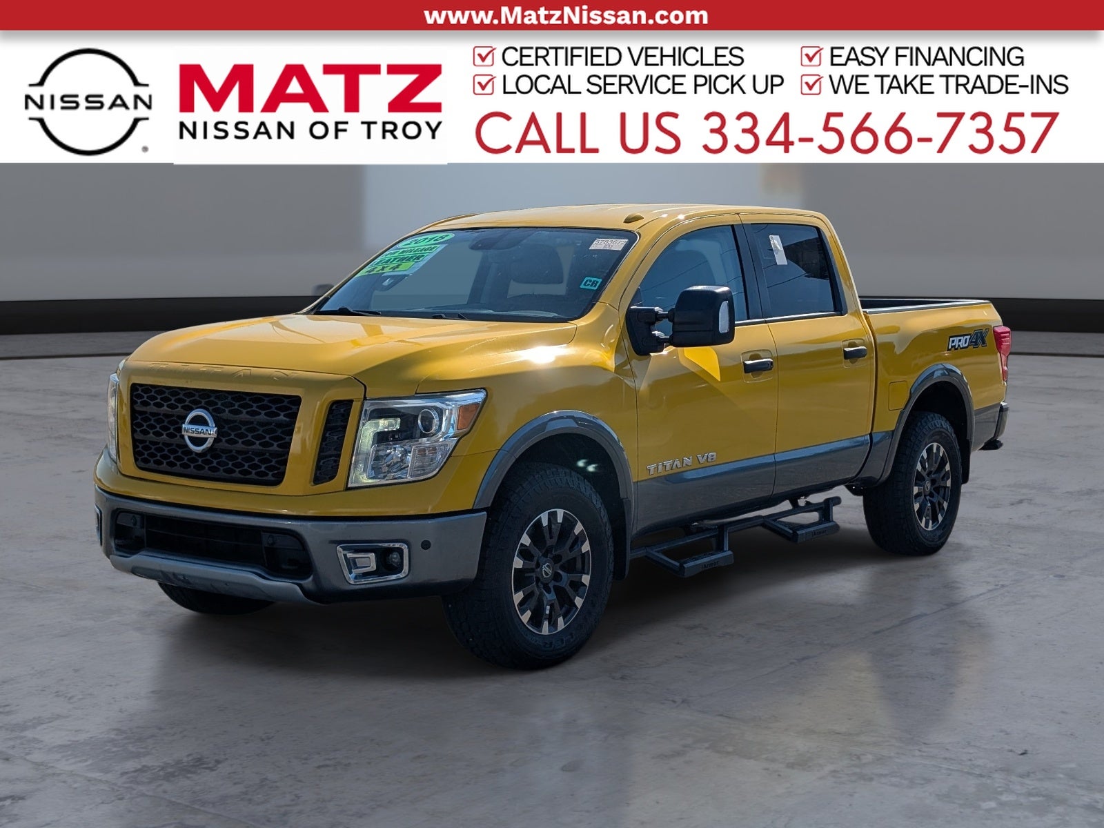 Solar Flare 2018 Nissan Titan Pickup Truck Four-Wheel Drive 7-Speed Automatic