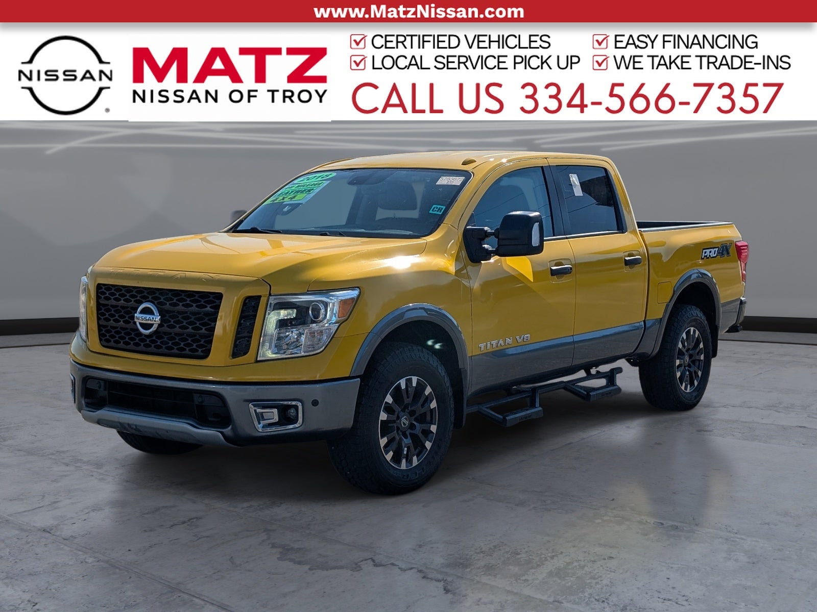 Solar Flare 2018 Nissan Titan Pickup Truck Four-Wheel Drive 7-Speed Automatic