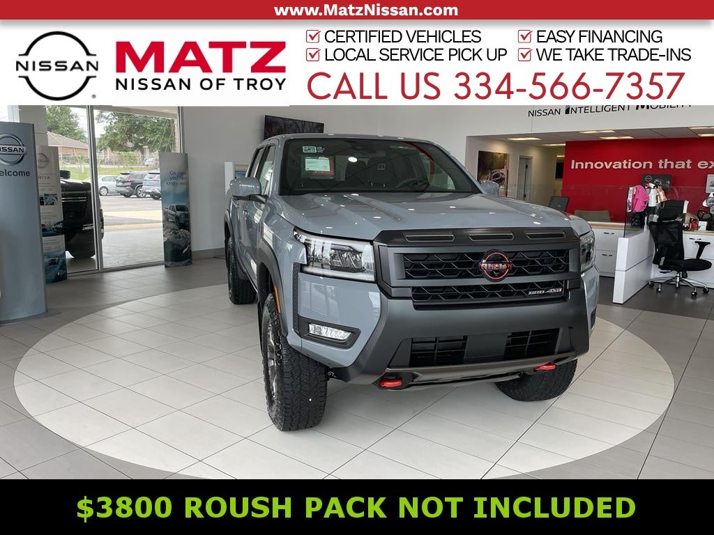 Boulder Gray Pearl 2026 Nissan Frontier Pickup Truck Four-Wheel Drive 9-Speed Automatic
