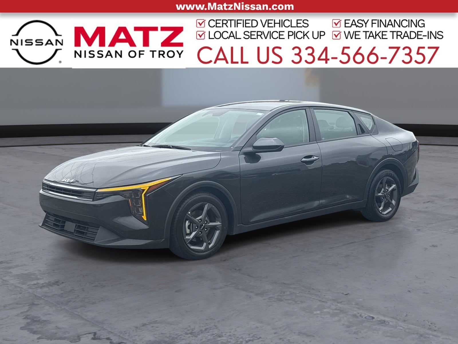 Interstellar Gray 2025 Kia K4 Sedan Front-Wheel Drive Continuously Variable Transmission