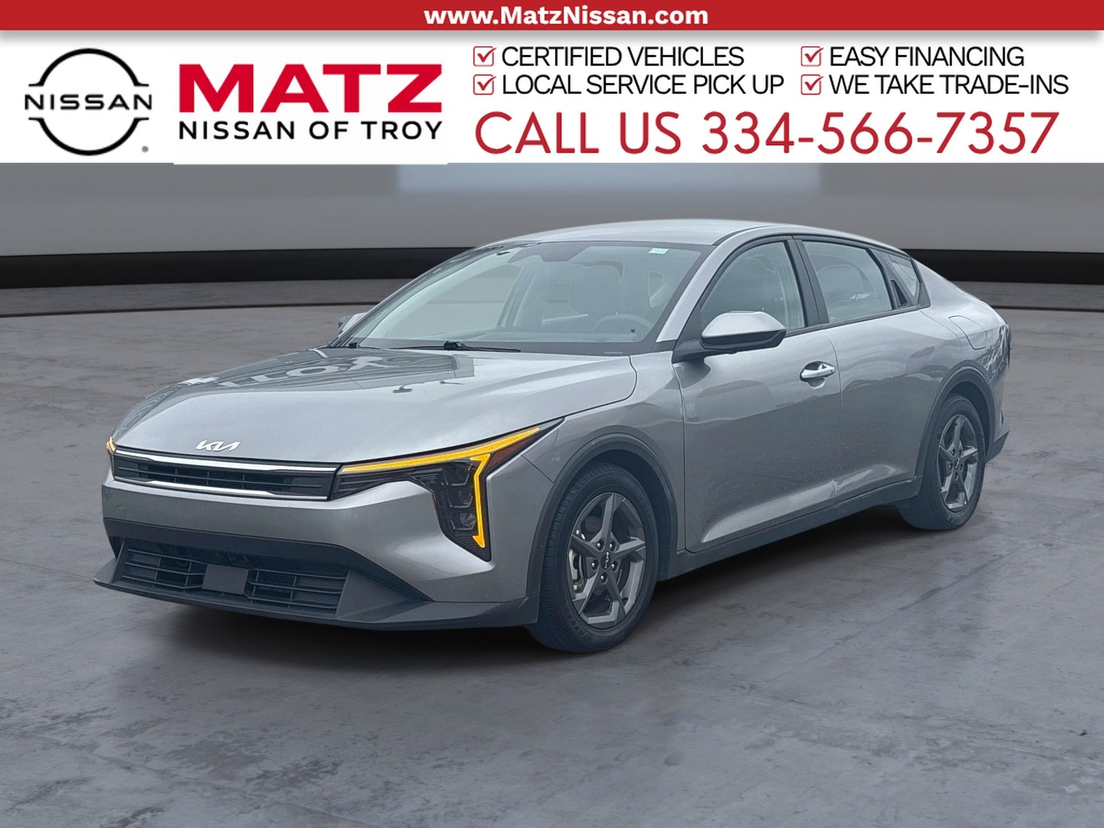 Steel Gray 2025 Kia K4 Sedan Front-Wheel Drive Continuously Variable Transmission