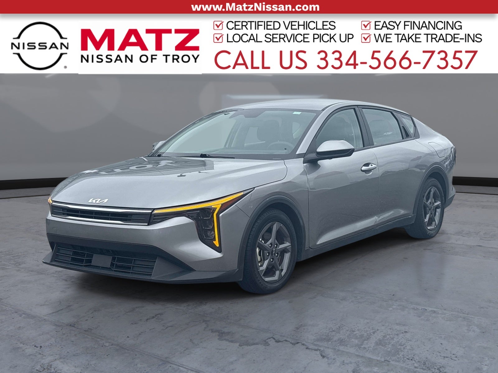 Steel Gray 2025 Kia K4 Sedan Front-Wheel Drive Continuously Variable Transmission